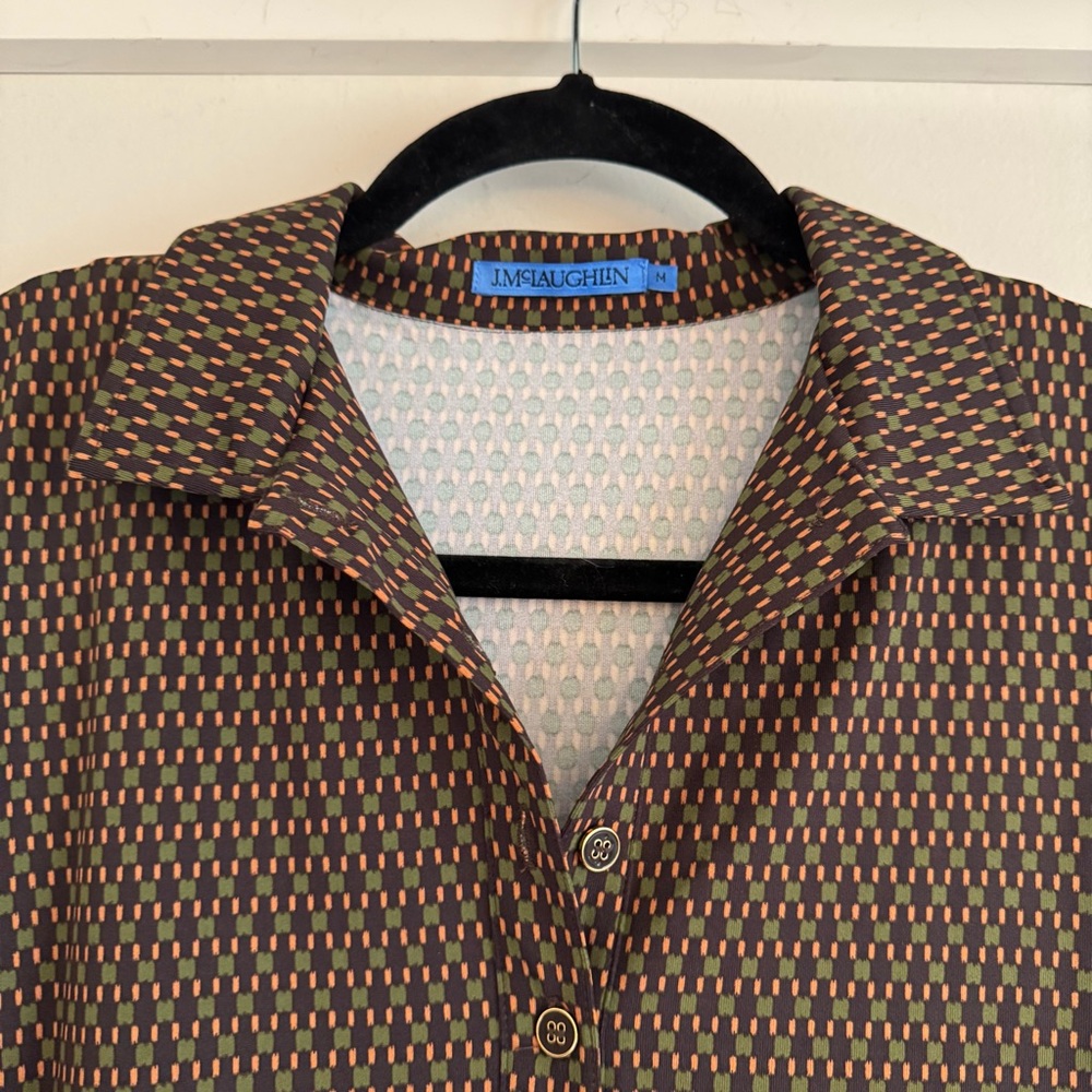 J. Mclaughlin Printed Collared Tunic Top - image 3